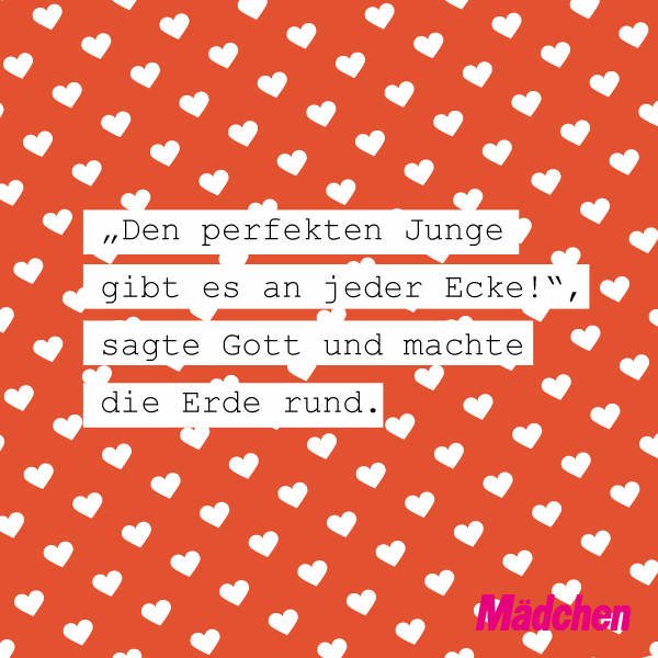 Spruch über Jungs
