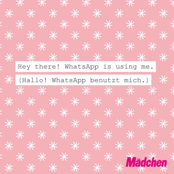 WhatsApp benutzt mich