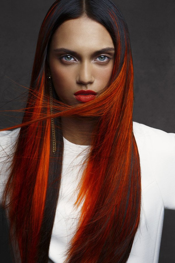 Langhaarfrisuren: Sleekcolor