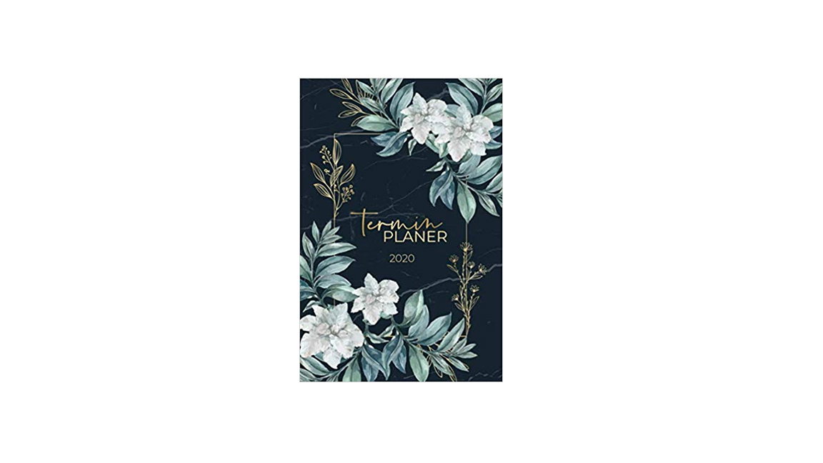 terminplaner 2020 florales muster blumen dunkelblau