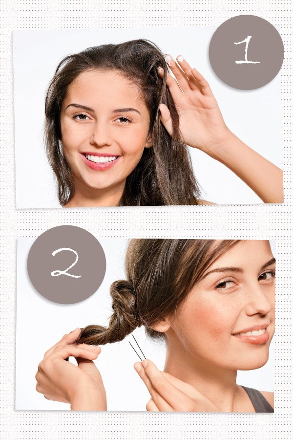 Frisuren-Anleitung: Seitlicher Dutt