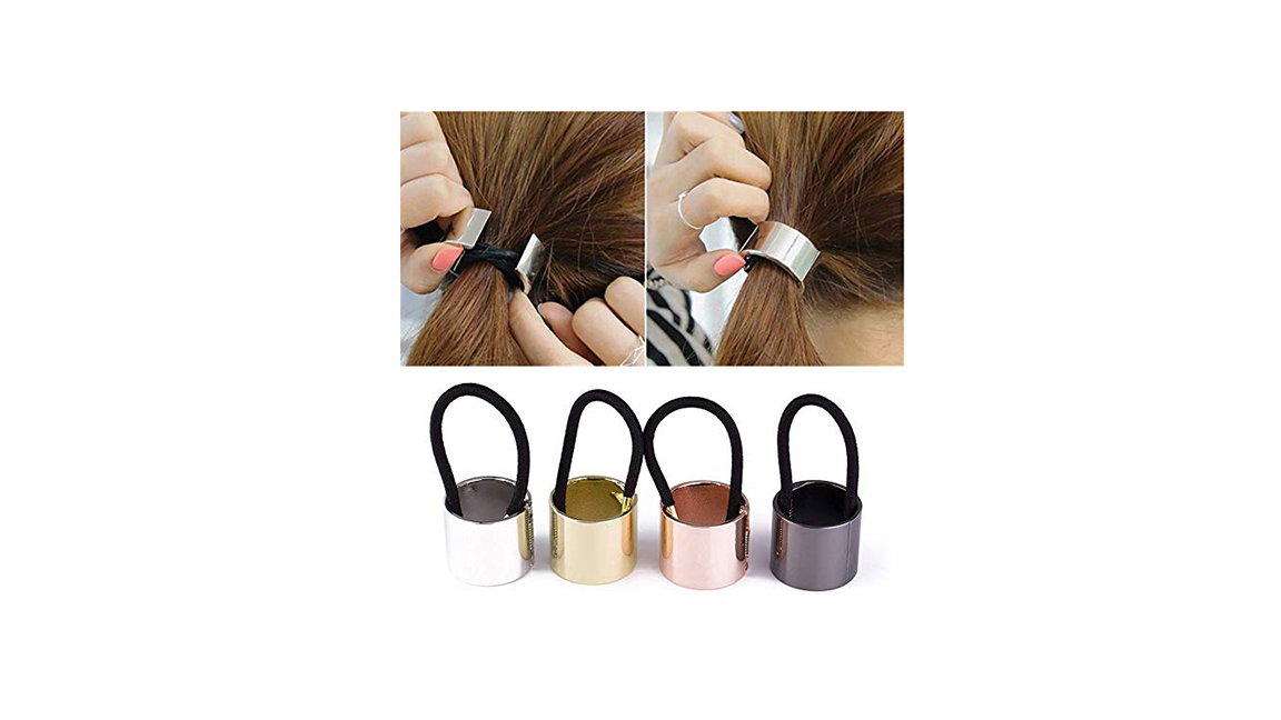haargummi mit metall haarclip