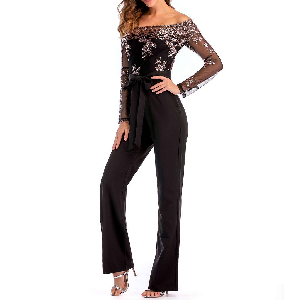 Jumpsuit mit Pailletten