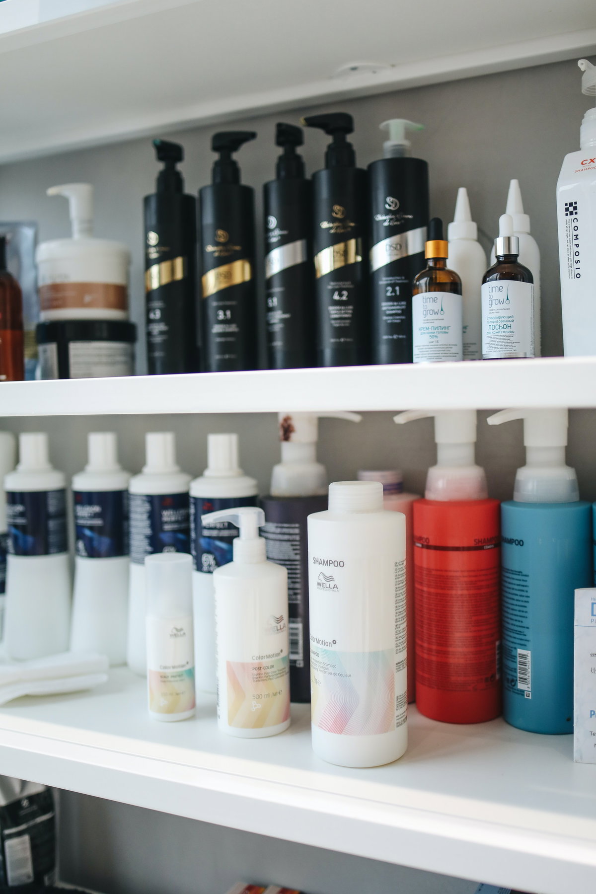 Shampoos im Regal