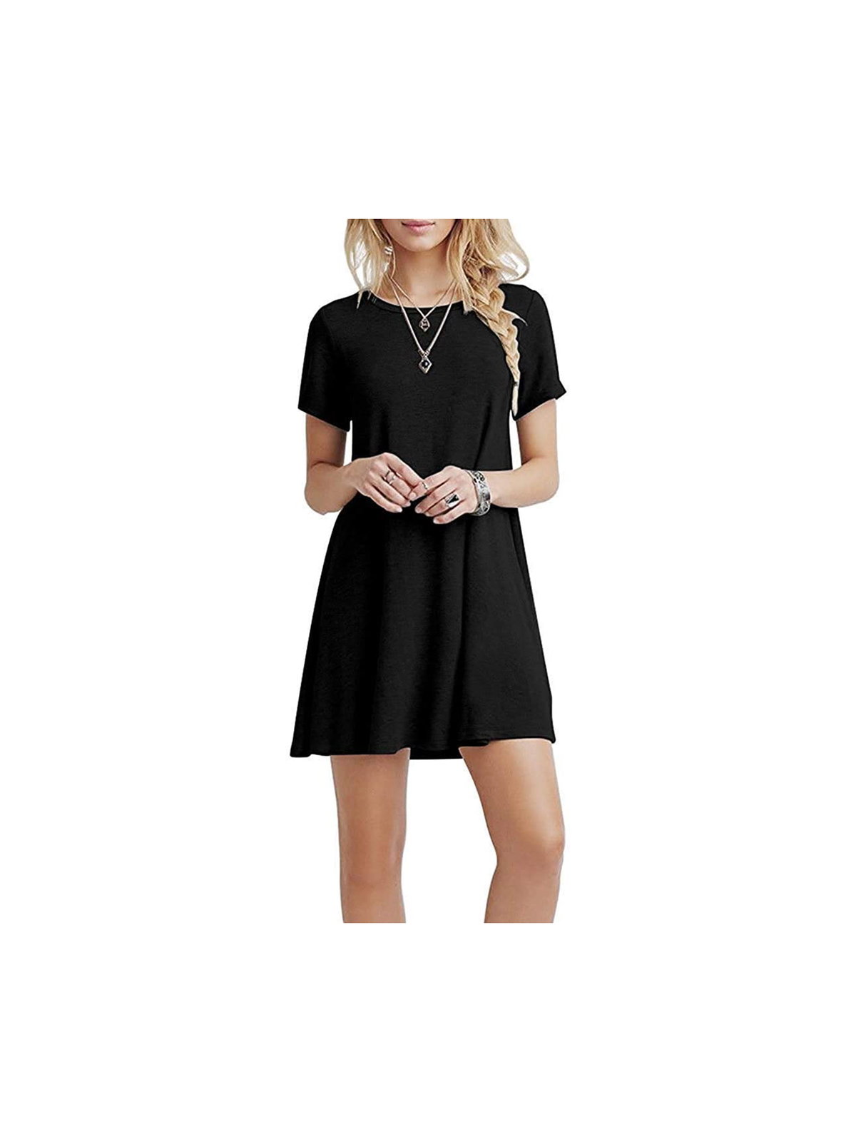 Schwarzes T-Shirt-Kleid