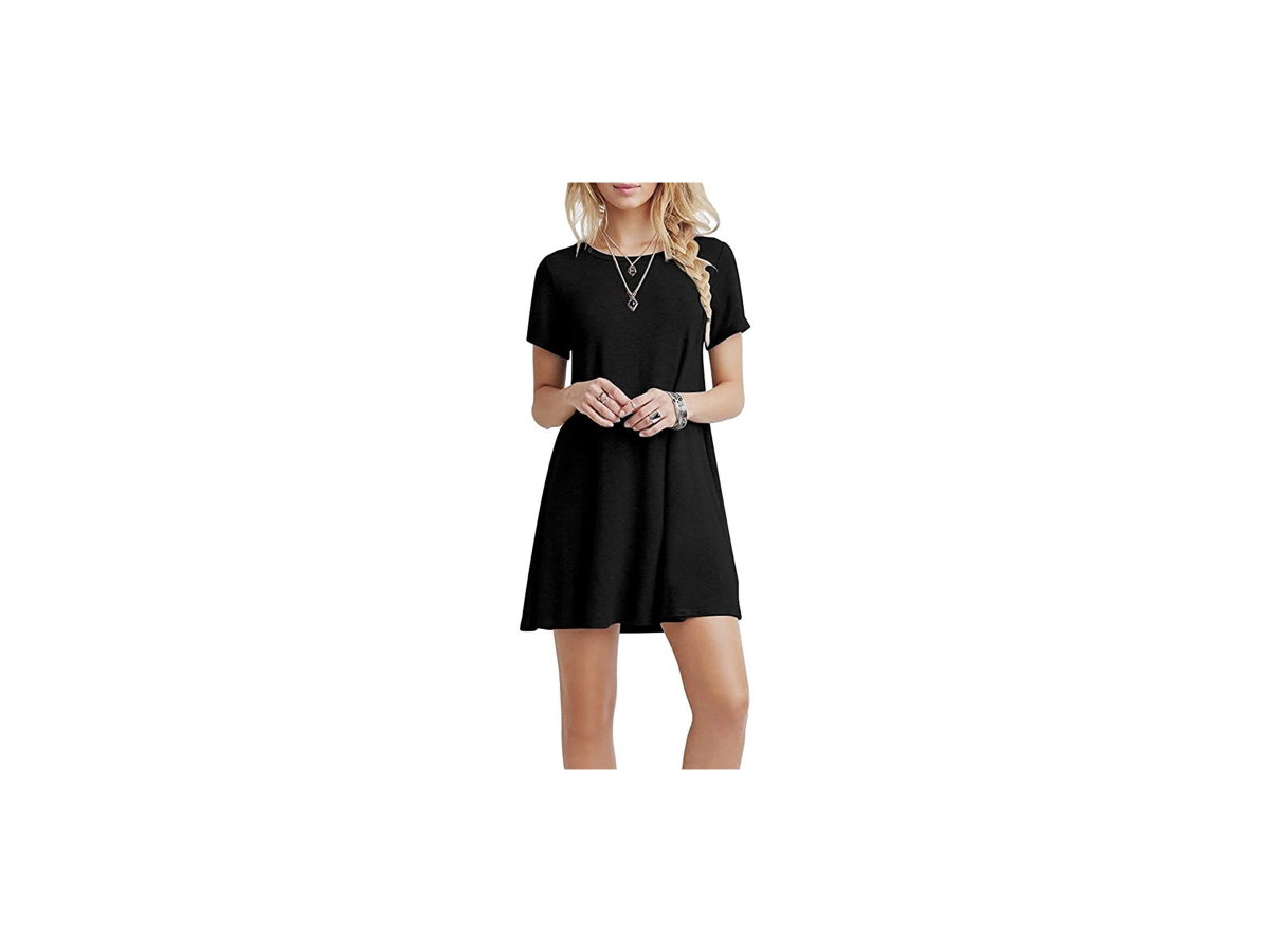 Schwarzes T-Shirt-Kleid
