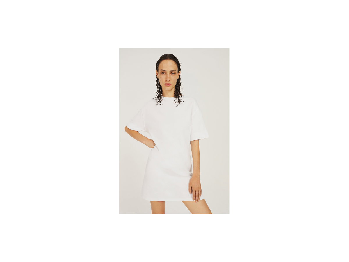 weißes T-Shirt Kleid Zara