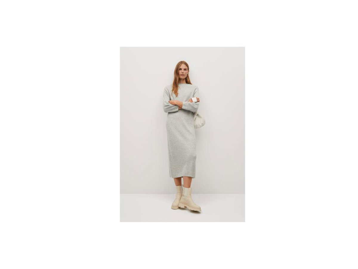 Langes Strickkleid von Mango