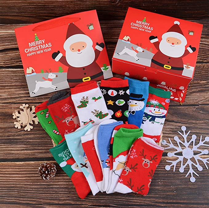Weihnachtssocken bunt unisex