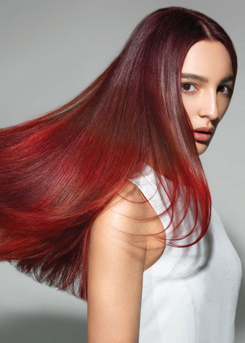 Haarfarben: Ombré Rot