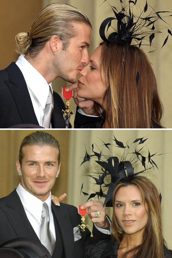 David Beckham mit langen Haaren