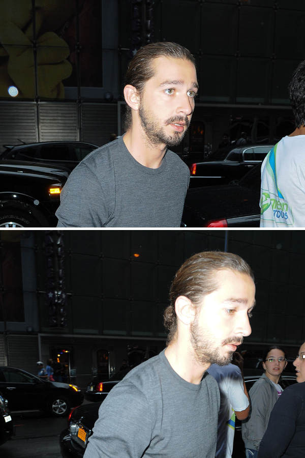 Shia LaBeouf mit Zopf