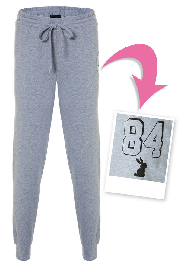 Hellgraue Joggingshose mit Aufdruck von Tally Weijl