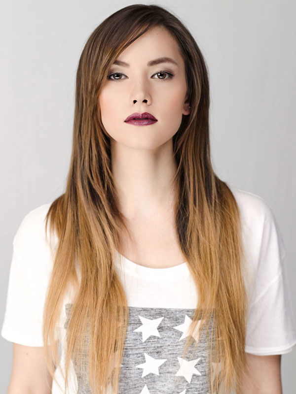 Ombré Hair mit Stufen