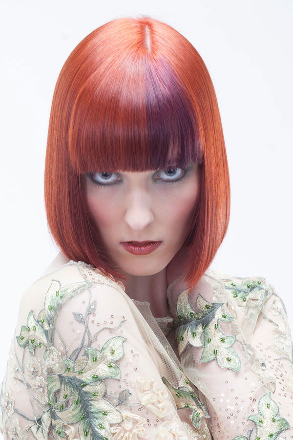 Bob-Frisuren in Rot + Purple