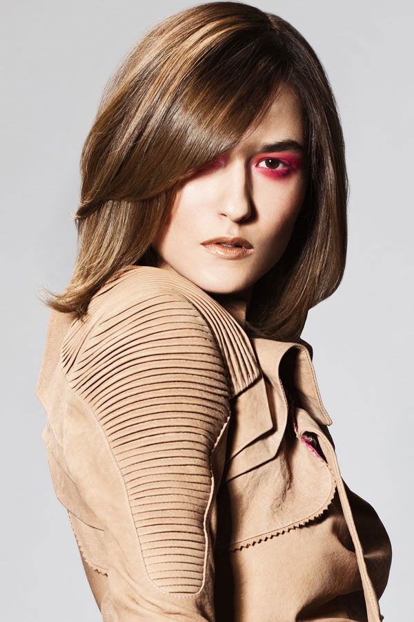 Trendfrisur für mittellange Haare