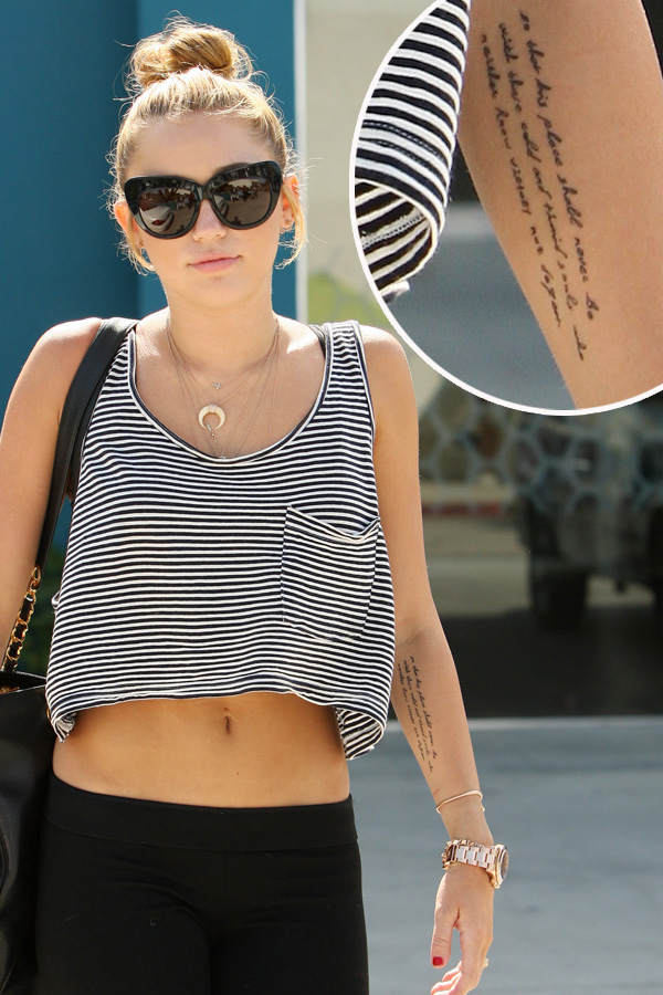 Miley Cyrus: Roosevelt-Tattoo