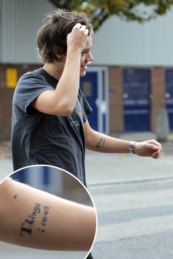Harry Styles: "Things I Can - Things I Can't" Tattoo