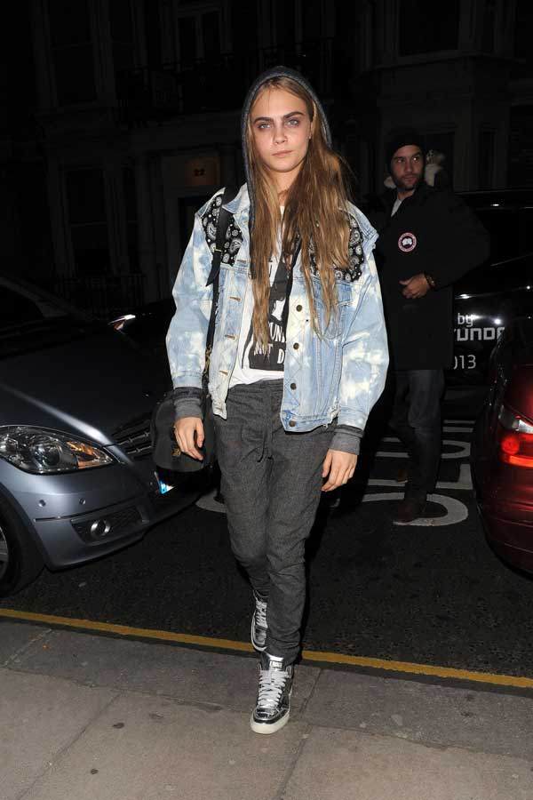 Cara Delevingne nach einer Fashion-Show