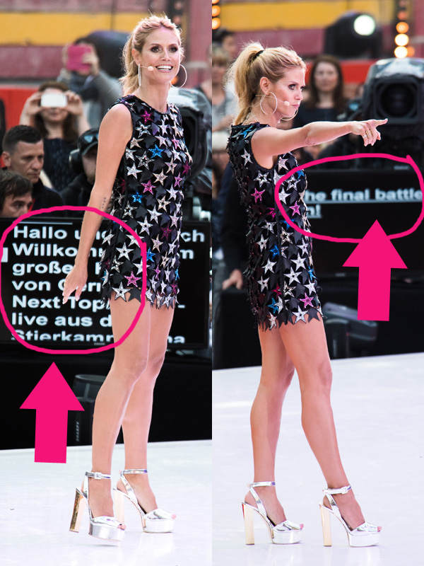Heidi Klum: Teleprompter-Panne