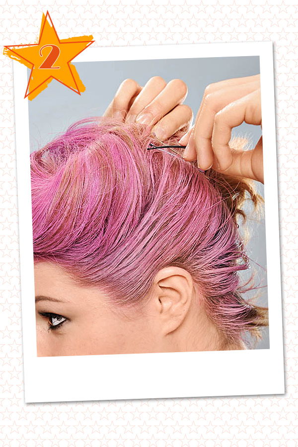 Pink-Frisur selbermachen