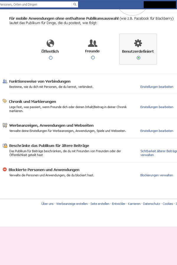 Feineinstellungen