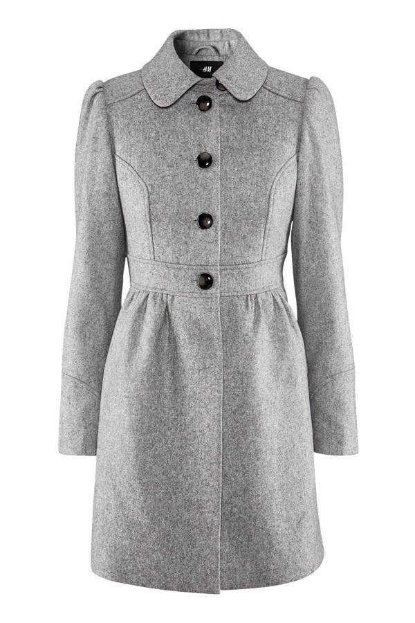 Grauer Kragenmantel von H&M