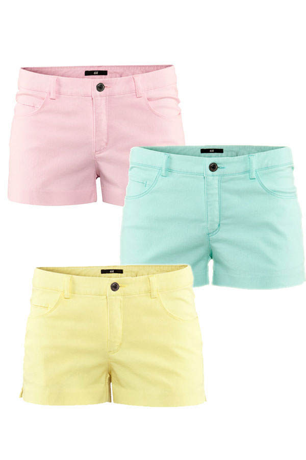 Hot Pants in Pastellfarben