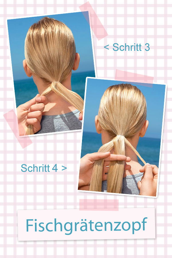 Fischgrätenzopf: Step 3 + 4