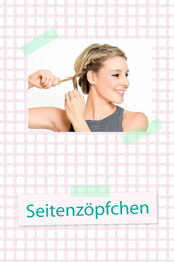 Seitenzöpfchen für kurze Haare