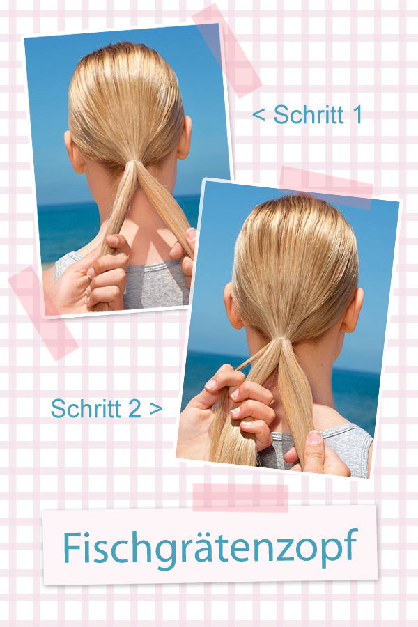 Fischgräten-Zopf: Step 1 + 2