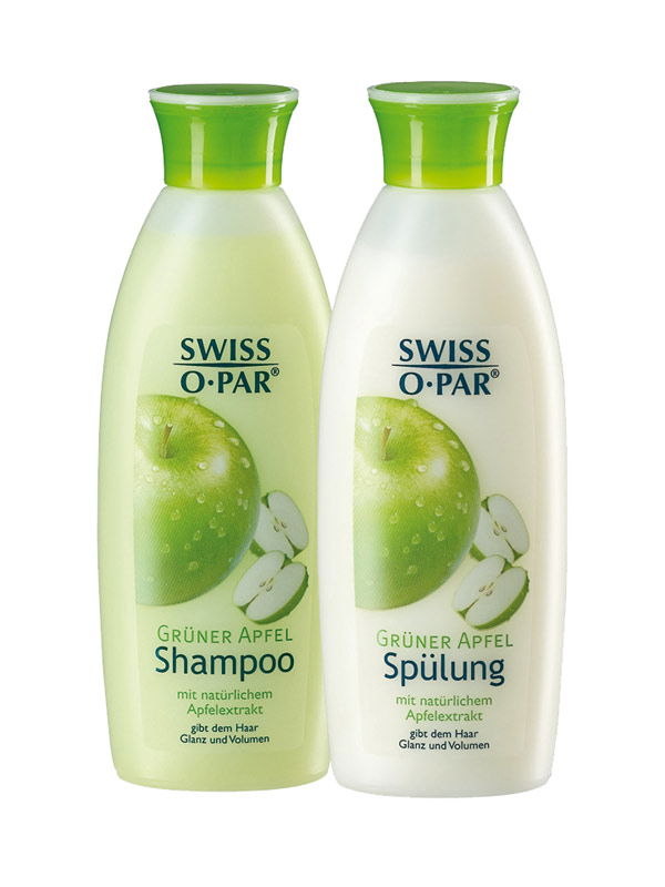 Grüner Apfel Shampoo und Spülung von Swiss-O-Par