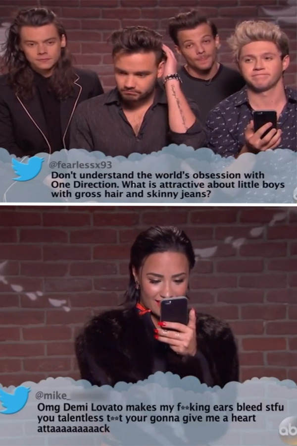 Jimmy Kimmel Live: "Mean Tweets" mit One Direction, Demi Lovato & Co.
