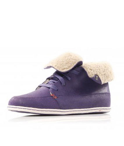 Ledersneaker mit Fell von Hub