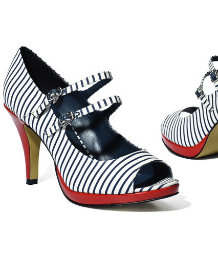 Gestreifte Pumps