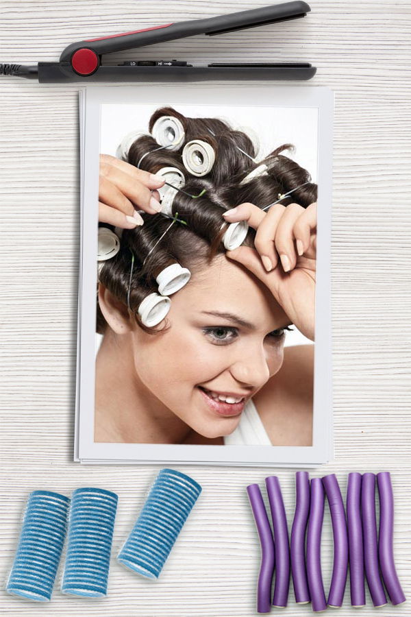 Locken mit Lockenwicklern