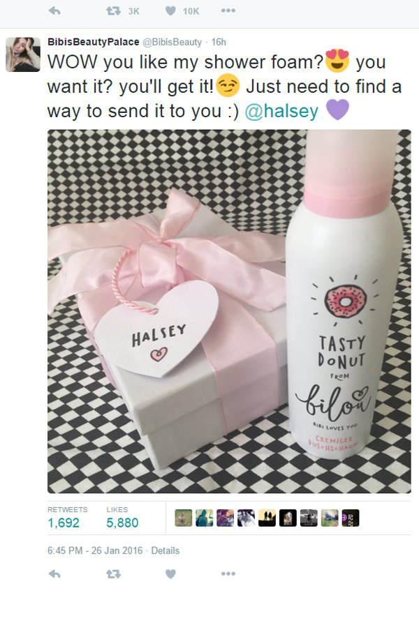 Sängerin Halsey liebt Bibis Duschschaum