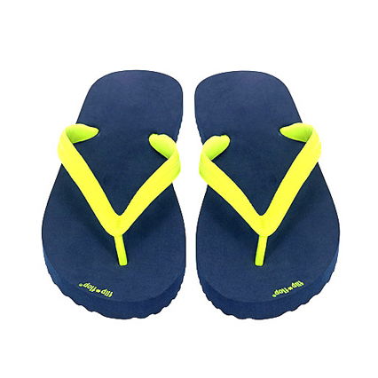 Flip Flops in Gelb und Blau