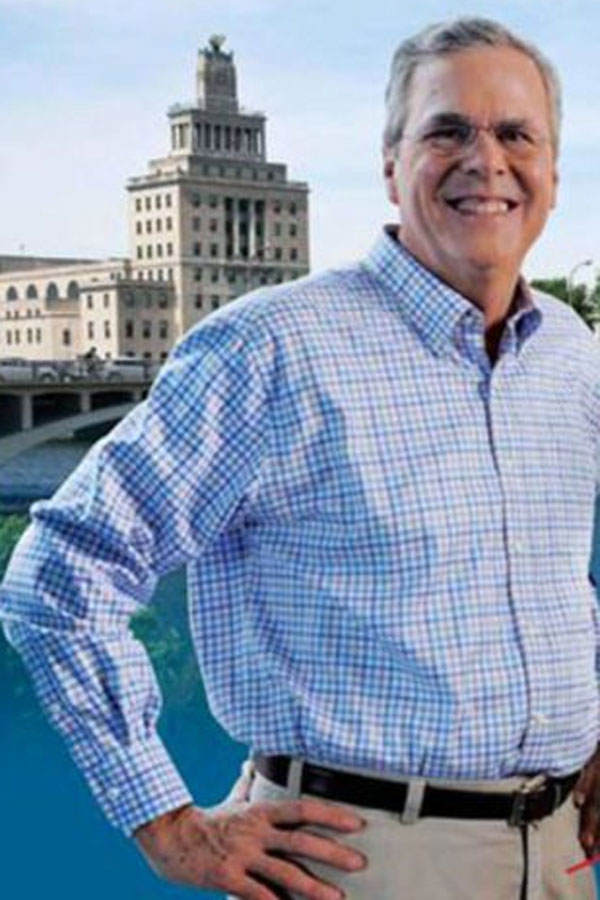 Jeb Bush: dunkelhäutige Hand