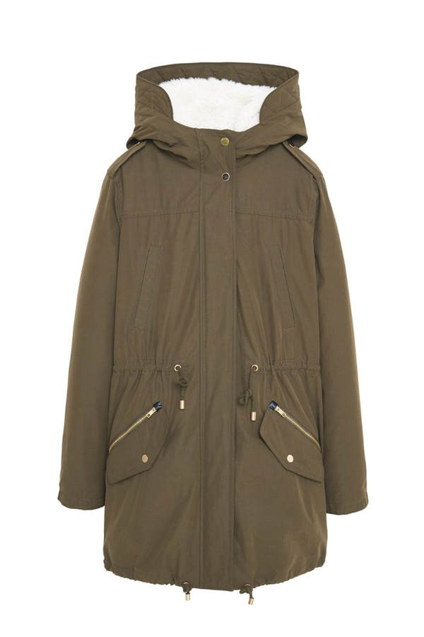 Parka mit Teddyplüsch von Mango