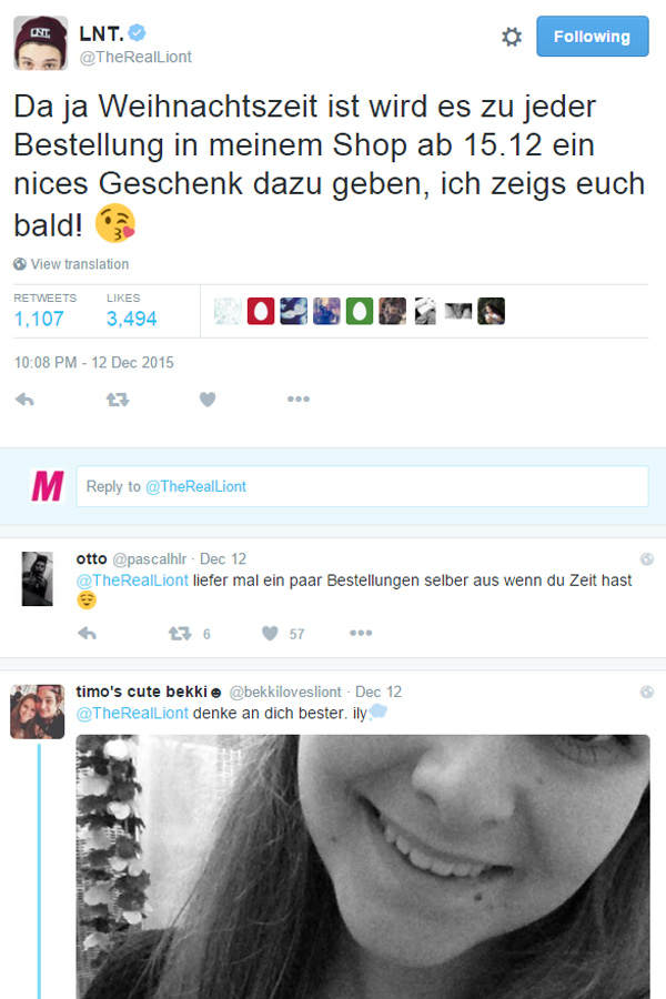 Liont: Geschenke an die Fans