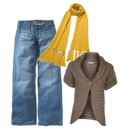 Outfit für "Wide Leg"-Jeans