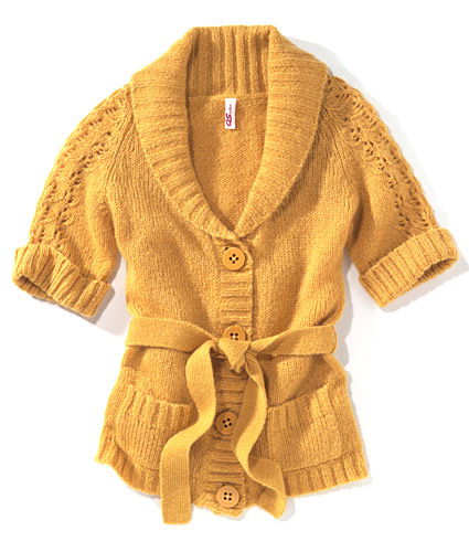 Gelber Cardigan von S. Oliver