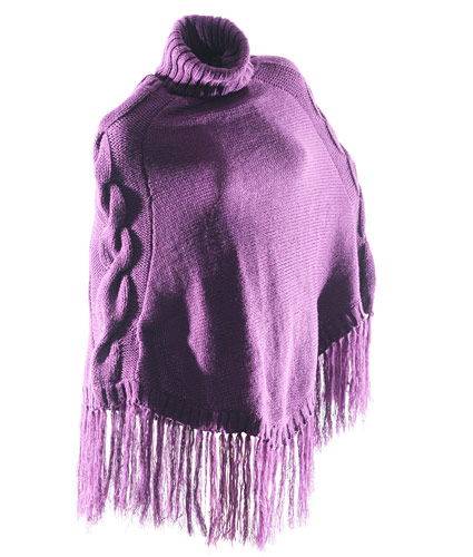 Lila Strick-Poncho von New Yorker