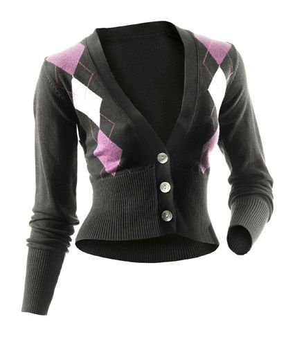 Rautenmuster Strickjacke von New Yorker