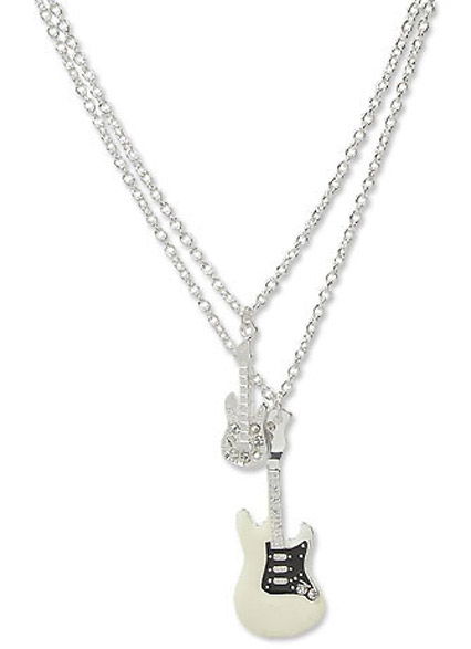 Bijou-Brigitte-Kette mit Gitarren-Anhängern