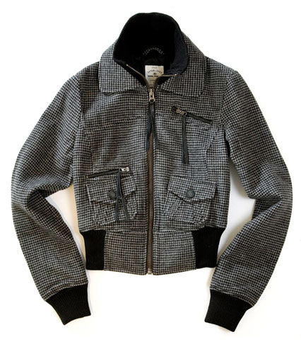 Jacke mit Hahnentrittmuster