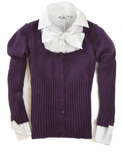 Schleifen-Bluse mit Cardigan von Tom Tailor