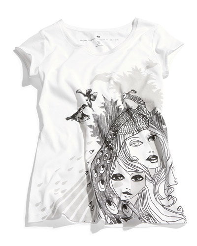 Print-Shirt in schwarz-weiß von H&M