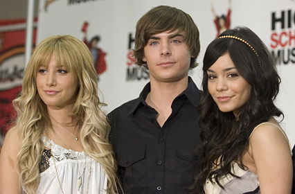 Ashley, Zac und Vanessa auf der Pressekonferenz für HSM 3